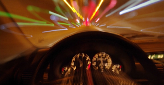 blurred vision while driving